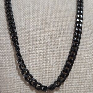 Black Titanium Chain Necklace
